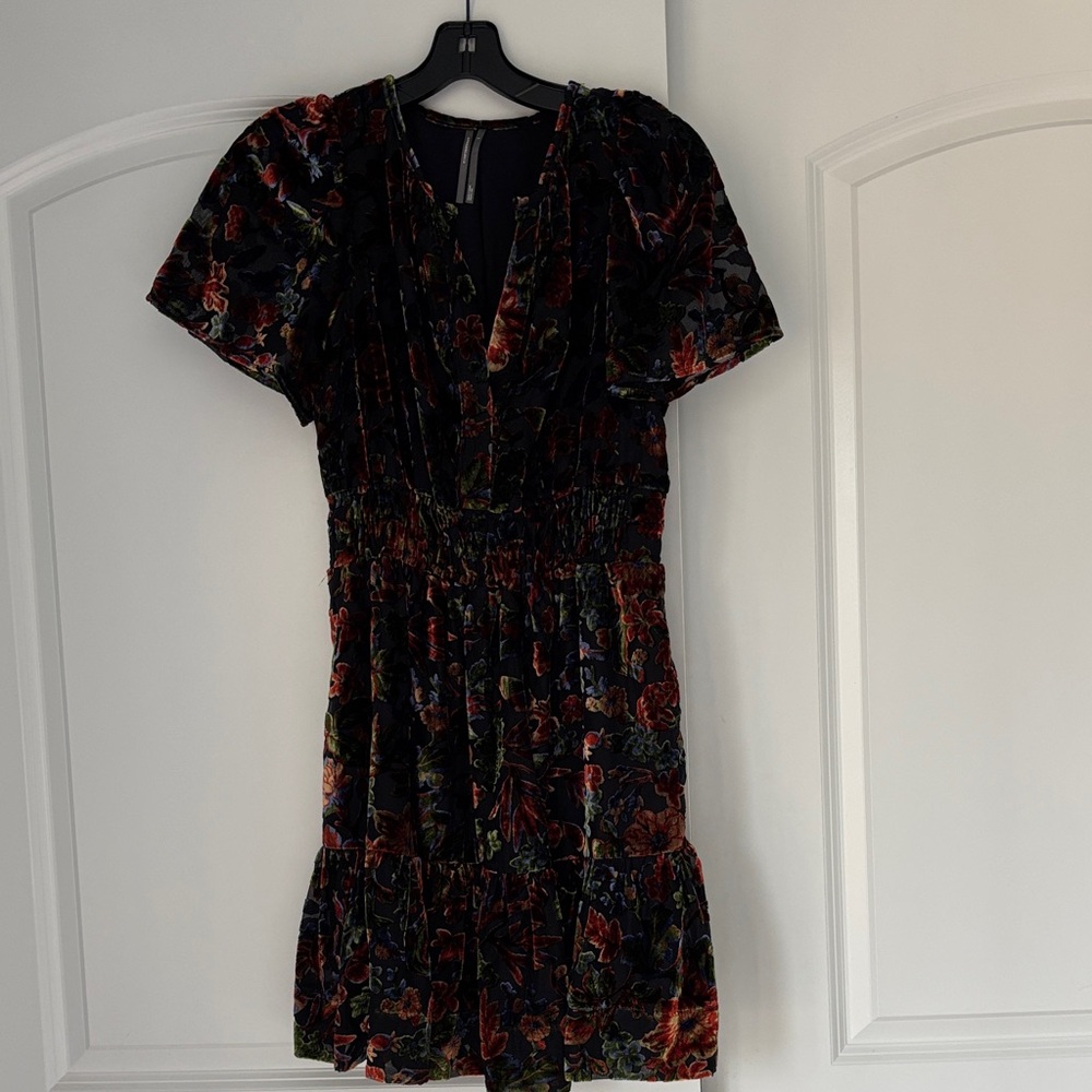 Floral Velvet Dress